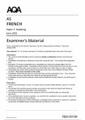 AQA AS LEVEL FRENCH MAY JUNE 2025 PAPER 3 INSERT