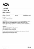 AQA A LEVEL FRENCH MAY JUNE 2025 PAPER 2 QUESTION PAPER