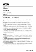 AQA A LEVEL FRENCH MAY JUNE 2025 PAPER 3 INSERT