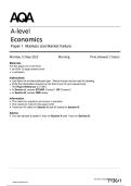 AQA A Level May June 2025 Economics Paper 1 Question Paper