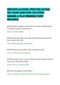 SERVSAFE ALCOHOL PRACTICE ACTUAL&NewLine;TEST BANK QUESTIONS SOLUTIONS&NewLine;GRADED A PLUS PREMIUM STUDY&NewLine;RESOURCE