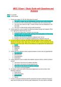 MDC 2 Exam 1 Study Guide&colon; Multidimensional Care II Practice Questions & Answers