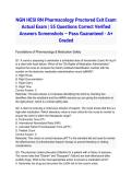 NGN HESI RN Pharmacology Proctored Exit Exam Actual Exam &vert; 55 Questions Correct Verified Answers Screenshots &ndash; Pass Guaranteed - A&plus; Graded