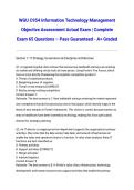 WGU C954 Information Technology Management Objective Assessment Actual Exam &vert; Complete Exam 65 Questions &ndash; Pass Guaranteed - A&plus; Graded