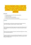 NCCCO RIGGER LEVEL II WRITTEN PRACTICE EXAM QUESTIONS WITH CORRECT DETAILED ANSWERS A&plus; VERIFIED