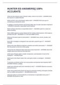 HUNTER ED ANSWERS&vert;&vert; 100&percnt; ACCURATE