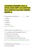 STATIONARY ENGINEER LOCAL 99&NewLine;ACTUAL EXAM SCRIPT 2026 QUESTIONS&NewLine;WITH COMPLETE SOLUTIONS VERIFIED&NewLine;GRADED A&plus;