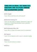 TAMU ISTM 210 EXAM 1 TEST BANK FULL&NewLine;QUESTIONS AND SOLUTIONS VERIFIED&NewLine;PASS GUARANTEED SUCCESS