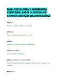 TAMU ISTM 210 EXAM 2 EXAMINATION&NewLine;SCRIPT FINAL PAPER QUESTIONS AND&NewLine;ANSWERS COMPLETE SOLUTION BUNDLE
