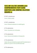 TCCC-MP 1708 TEST ANSWERS 2026&NewLine;COMPREHENSIVE STUDY GUIDE&NewLine;QUESTIONS AND VERIFIED SOLUTIONS&NewLine;GRADED A&plus;