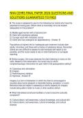 NHA CEHRS FINAL PAPER 2026 QUESTIONS AND SOLUTIONS GUARANTEED TO PASS&period;