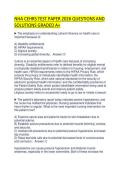 NHA CEHRS TEST PAPER 2026 QUESTIONS AND SOLUTIONS GRADED A&period;