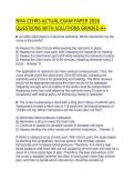 NHA CEHRS ACTUAL EXAM PAPER 2026 QUESTIONS WITH SOLUTIONS GRADED A