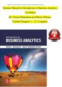 Solution Manual for Introduction to Business Analytics 1st Edition by Vernon Richardson & Marcia Watson &vert; Complete Chapter Solutions Guide 2026