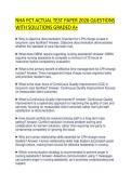 NHA PCT ACTUAL TEST PAPER 2026 QUESTIONS WITH SOLUTIONS GRADED A&period;