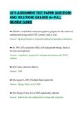 USTS ASSESSMENT TEST PAPER QUESTIONS&NewLine;AND SOLUTIONS GRADED A&plus; FULL&NewLine;REVIEW GUIDE
