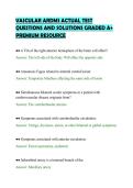 VASCULAR ARDMS ACTUAL TEST&NewLine;QUESTIONS AND SOLUTIONS GRADED A&plus;&NewLine;PREMIUM RESOURCE