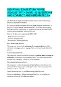 5220 FINAL EXAM STUDY GUIDE 2026-2027&colon; Aphasia&comma; Apraxia&comma; Neuroplasticity & WHO-ICF Frameworks &ndash; Over 100 Q&A with Correct Answers for SLP Students and Clinicians&NewLine;&NewLine;&comma;