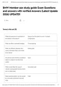 BMW Member ase study guide Exam Questions and answers with verified Answers &lpar;Latest Update 2026&rpar; UPDATE&excl;&excl;&NewLine;&NewLine;