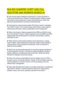 NLN NEX EXAMPREP SCRIPT 2026 FULL QUESTIONS AND ANSWERS GRADED A&period;