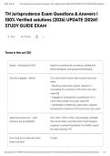 TN Jurisprudence Exam Questions & Answers &vert; 100&percnt; Verified solutions &lpar;2026&rpar; UPDATE &vert;2026&excl;&excl; STUDY GUIDE EXAM&NewLine;&NewLine;