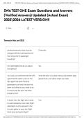 SWA TEST ONE Exam Questions and Answers &lpar;Verified Answers&rpar; Updated &lpar;Actual Exam&rpar; 20252026 LATEST VERSION&excl;&excl;&NewLine;&NewLine;