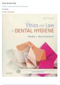 Test Bank for Ethics and Law in Dental Hygiene 3rd Edition by Pamela J&period; Beemsterboer &vert; Complete Chapter Questions & Answers &lpar;Latest Edition&rpar; 2026