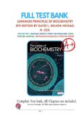 TEST BANK for Lehninger Principles of Biochemistry&comma; 8th Edition by David Nelson&semi; Michael Cox &lpar;All Chapters 1-28&rpar;&NewLine;
