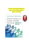 TEST BANK - Community and Public Health Nursing&colon; Evidence for Practice 4th Edition by DeMarco & Walsh&comma; All 25 Chapters Covered&comma; Verified Latest Edition&NewLine;