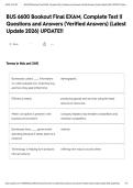 BUS 6600 Bookout Final EXAM&comma; Complete Test &vert;&vert; Questions and Answers &lpar;Verified Answers&rpar; &lpar;Latest Update 2026&rpar; UPDATE&excl;&excl;&NewLine;&NewLine;