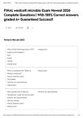 FINAL westcott microbio Exam Newest 2026 Complete Questions &vert; With 100&percnt; Correct Answers graded A&plus; Guaranteed Success&excl;&excl;&NewLine;&NewLine;