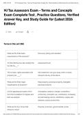 NJ Tax Assessors Exam - Terms and Concepts Exam Complete Test &comma; Practice Questions&comma; Verified Answer Key&comma; and Study Guide for &lpar;Latest 2026 Edition&rpar;&NewLine;&NewLine;