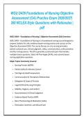 Ultimate WGU D439 Foundations of Nursing OA Exam Prep Bundle 2026&ndash;2027 &vert; Study Guide&comma; Practice Questions & Verified Answers
