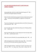 NYC HIGH PRESSURE BOILER SAFETY QUESTIONS AND &NewLine;CORRECT ANSWERS