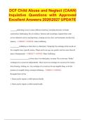 DCF Child Abuse and Neglect &lpar;CAAN&rpar; Exam &ndash; Questions & Verified Answers 2026&sol;2027&NewLine;&NewLine;