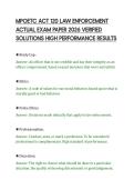 MPOETC ACT 120 LAW ENFORCEMENT&NewLine;ACTUAL EXAM PAPER 2026 VERIFIED&NewLine;SOLUTIONS HIGH PERFORMANCE RESULTS&NewLine;