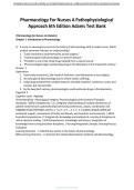 Pharmacology For Nurses A Pathophysiological &NewLine;Approach 6th Edition Adams Test Bank 