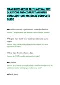 NAADAC PRACTICE TEST 2 ACTUAL TEST&NewLine;QUESTIONS AND CORRECT ANSWERS&NewLine;BUNDLED STUDY MATERIAL COMPLETE&NewLine;GUIDE