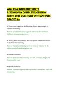 WGU C180 INTRODUCTION TO&NewLine;PSYCHOLOGY COMPLETE SOLUTION&NewLine;SCRIPT 2026 QUESTIONS WITH ANSWERS&NewLine;GRADED A&plus;