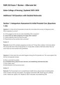 NUR 254 Exam 1 Review &ndash; Alternate Set&NewLine;Galen College of Nursing &vert; Updated 2025&ndash;2026&NewLine;Additional 150 Questions with Detailed Rationale