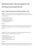 NUR 254 Exam 2 Review &ndash; Alternate Set &lpar;Questions 1&ndash;150&rpar;&NewLine;Galen College of Nursing &vert; Updated 2025&ndash;2026
