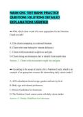 NASM CNC TEST BANK PRACTICE&NewLine;QUESTIONS SOLUTIONS DETAILED&NewLine;EXPLANATIONS VERIFIED&NewLine;