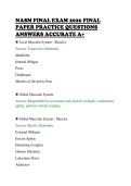 NASM FINAL EXAM 2026 FINAL&NewLine;PAPER PRACTICE QUESTIONS&NewLine;ANSWERS ACCURATE A&plus;&NewLine;