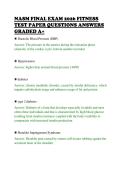 NASM FINAL EXAM 2026 FITNESS&NewLine;TEST PAPER QUESTIONS ANSWERS&NewLine;GRADED A&plus;&NewLine;