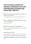 WGU C211 GLOBAL ECONOMICS FOR&NewLine;MANAGERS COMPREHENSIVE STUDY GUIDE&NewLine;2026 INTERNATIONAL ECONOMICS AND&NewLine;GLOBAL MARKET PRINCIPLES
