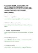 WGU C211 GLOBAL ECONOMICS FOR&NewLine;MANAGERS CONCEPT REVIEW GUIDE 2026&NewLine;GLOBALIZATION AND ECONOMIC&NewLine;DEVELOPMENT