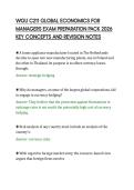 WGU C211 GLOBAL ECONOMICS FOR&NewLine;MANAGERS EXAM PREPARATION PACK 2026&NewLine;KEY CONCEPTS AND REVISION NOTES