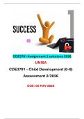 CDE3701 Assignment 2 solutions 2026