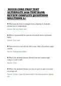 NCCCO CORE PREP TEST&NewLine;ALTERNATE 2026 TEST BANK&NewLine;REVIEW COMPLETE QUESTIONS&NewLine;SOLUTIONS A&plus; 