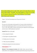 PSYCHOTHERAPY FOR THE ADVANCED PRACTICE PSYCHIATRIC NURSE&comma; Second Edition A How-To Guide for Evidence-Based Practice 2nd Edition Test Bank Questions and Answers 